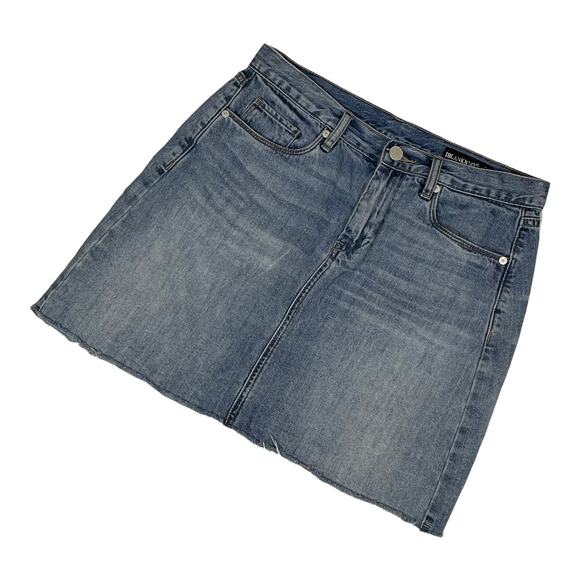 Blank NYC Way Back When Cut Off Denim Skirt - Blue - 28 - Picture 5 of 8